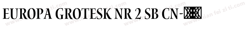 Europa Grotesk Nr 2 SB Cn字体转换
